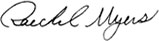 Raechel Myers signature
